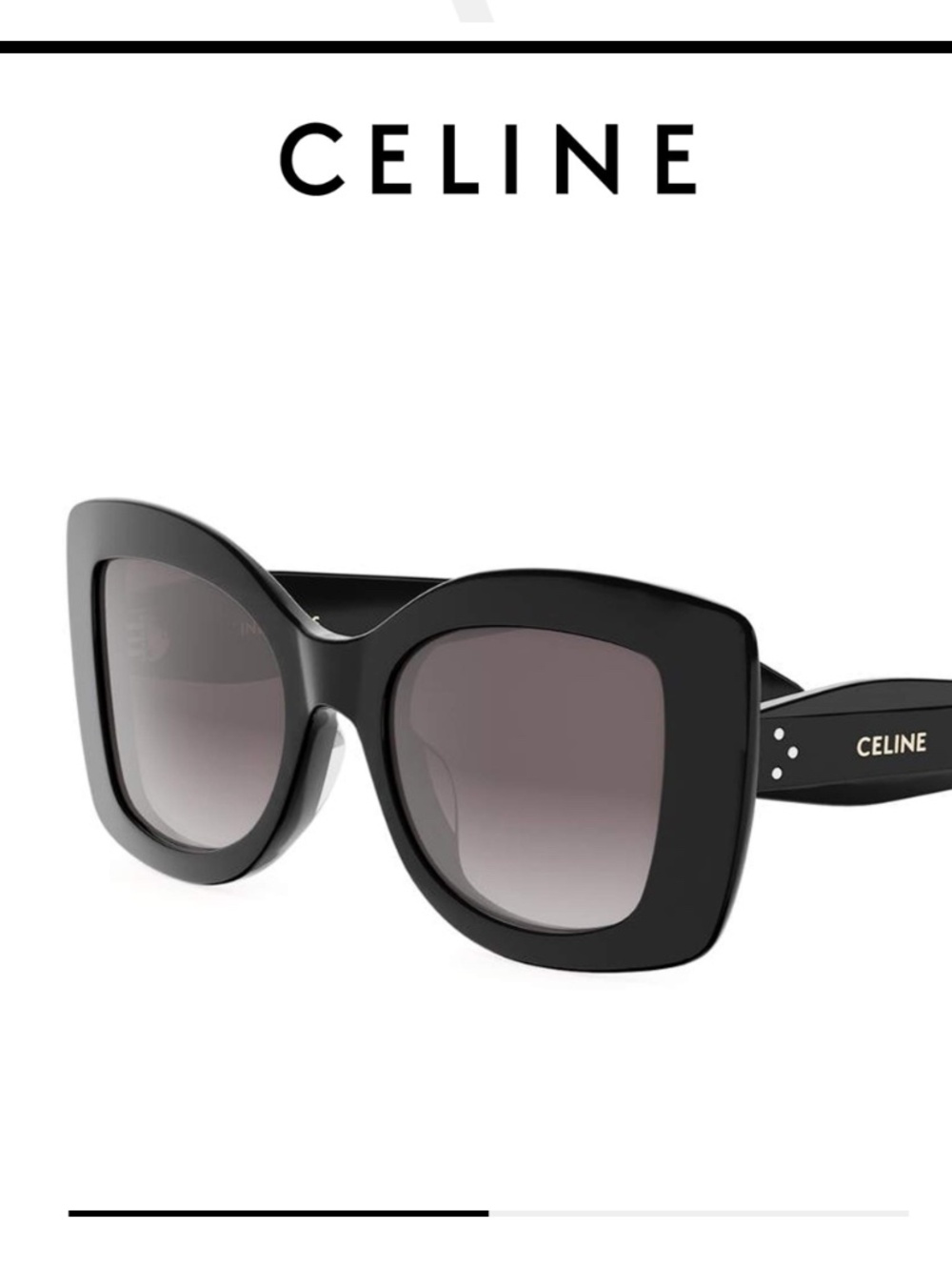 CELINE Sunglasses 3 Dots CL40324U 01K Black 52-20
